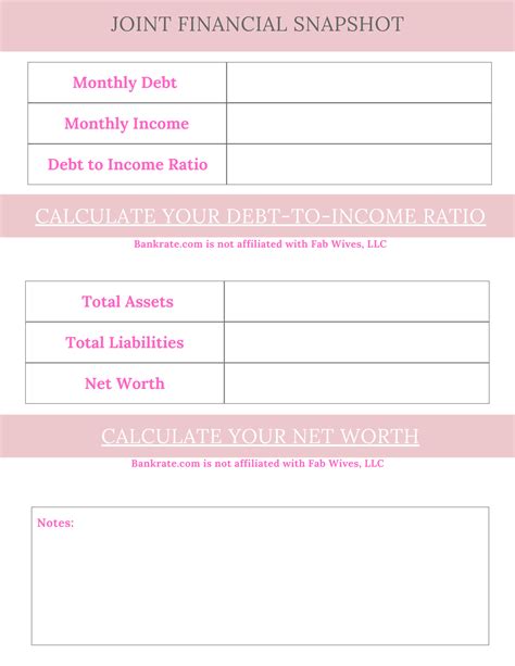 Financially Fab Workbook For Married Couples Fab Wives