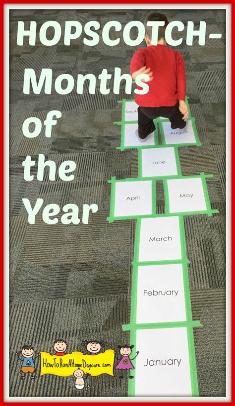 Hopscotch- Months of the Year - How To Run A Home Daycare