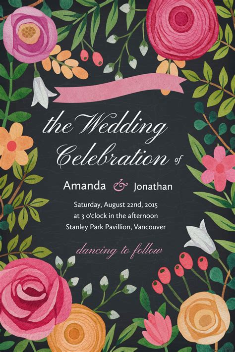 Free Wedding Invitation Template Cards Printable And Editable PSD