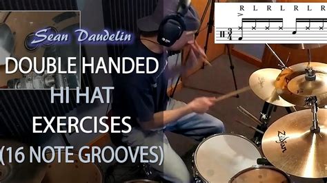 Double Handed Hi Hat Exercises 16th Note Grooves Youtube