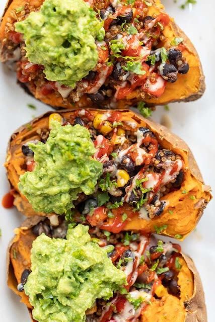 Plus, learn some easy ways to increase your vegetable consumption! Mexican Quinoa Stuffed Sweet Potatoes - Cooking Classy ...