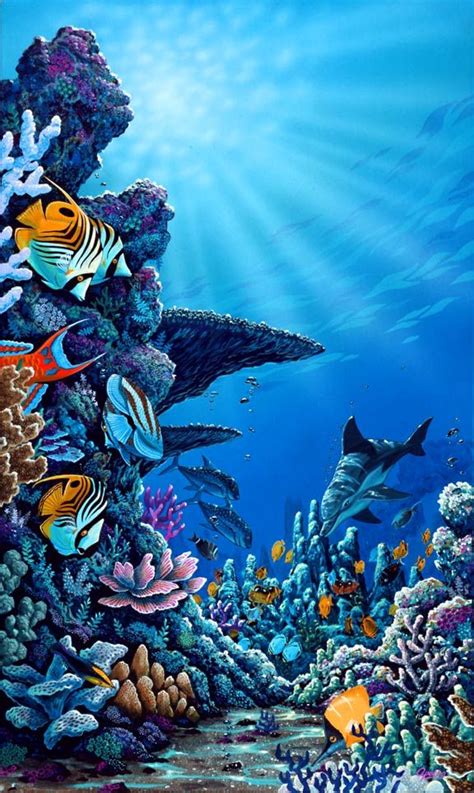 Serenityreef 576×964 Ocean Art Sea Turtle Wallpaper Sea Life Art