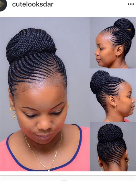30 Cornrow Updo Hairstyles For Black Women Fashion Style