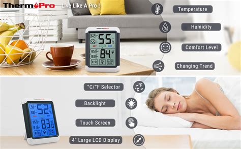 Thermopro Tp55 Digital Hygrometer Indoor Thermometer Humidity Gauge