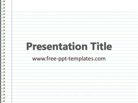 Free Notebook Powerpoint Template Printable Templates