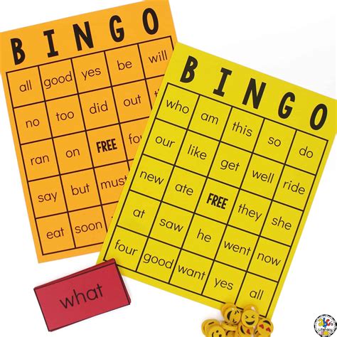 Kindergarten Sight Word Bingo Sight Word Activity
