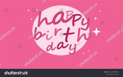Happy Birthday Animation Celebration Colored Letters Stock Illustration