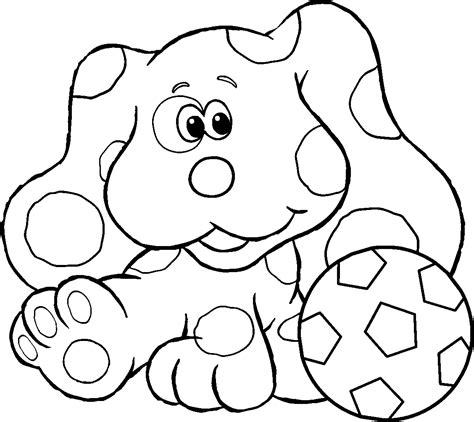 13 coloring pages of blues clues print color craft