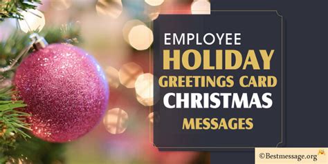Employee Holiday Greetings Card Messages Christmas Wishes