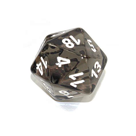 20 Sided Translucent Dice D20 Smoke Dice Game Depot