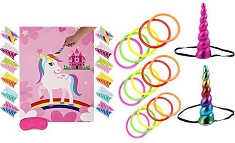 Unicorn Party Game Set Unicorn Ring Toss Game Andpin The Horn