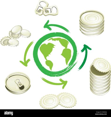 Símbolo De Reciclaje De Latas De Aluminio Para Salvar El Mundo Imagen