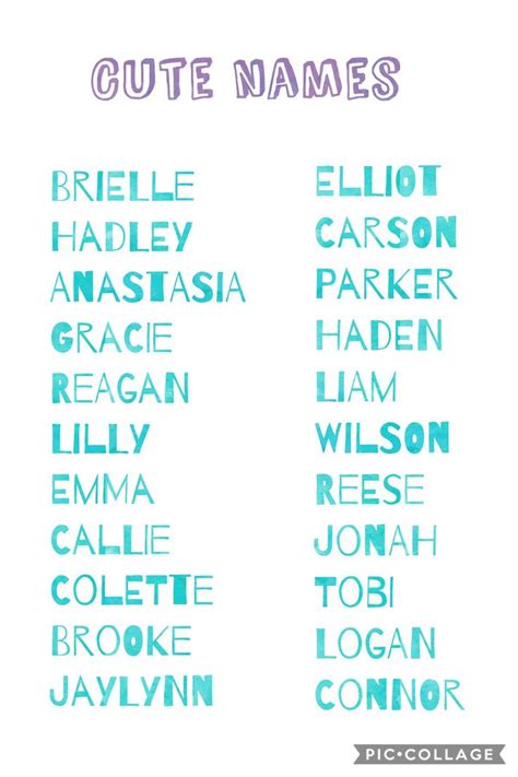 Cute names
