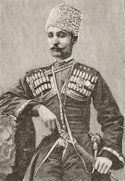 Istanbul 1880s Circassian Man Wearing Cherkeska Traditional Costume