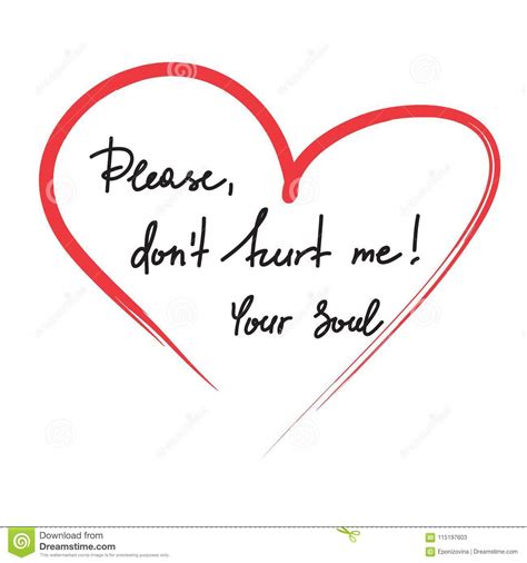 Please Dont Hurt Me Your Soul Handwritten Motivational Quote Print