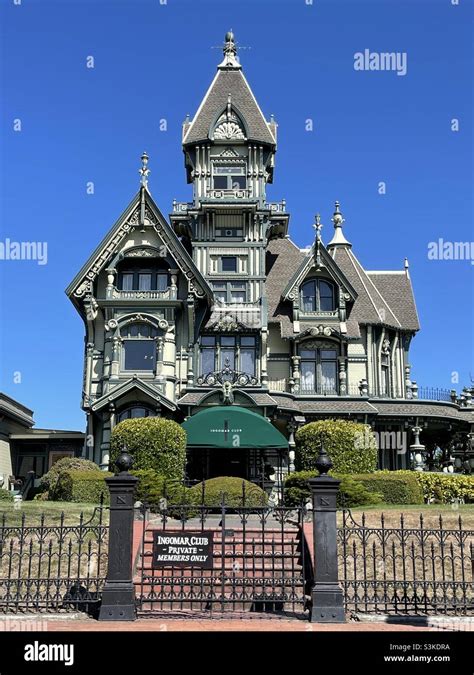 Ingomar Club At The Carson Mansion In Eureka California Stock Photo