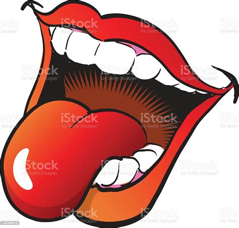 Open Mouth And Tongue Stock Illustration Download Image Now Mouth