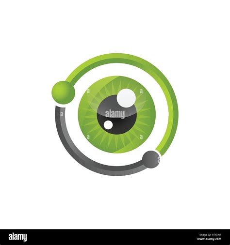 Eyes Logo Vector Template Circle Vision Logotype Concept Optic And