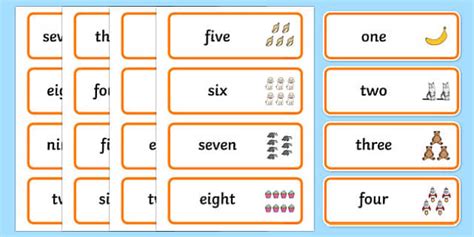 Number Word Cards Teacher Made Twinkl