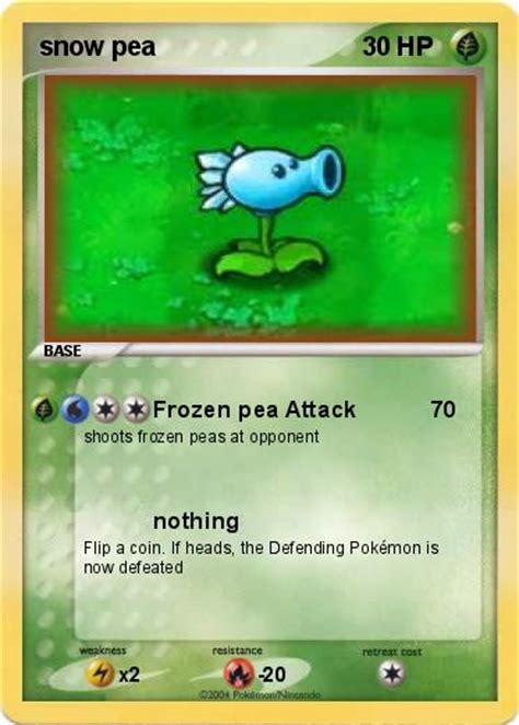 Pokémon Snow Pea Frozen Pea Attack My Pokemon Card