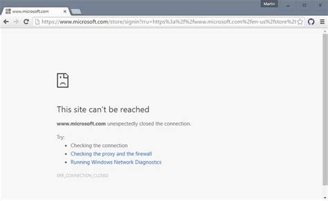 Fixing Microsoft Site Can T Be Reached Error In Chrome GHacks Tech News