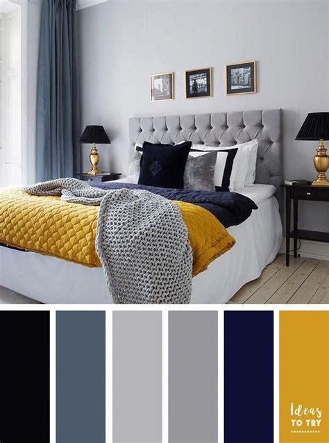 Greynavy Blue And Mustard Color Inspirationyellow And Navy Blue