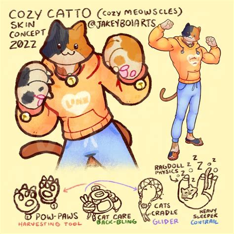 Cozy Catto Cozy Meowscles Skin Concept Art By Me Rfortnitebr