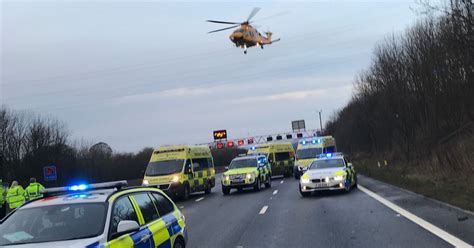 M1 Crash Partially Closes Motorway Derbyshire Live