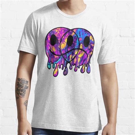 Dripping Smiley Face Trippy Smily Face T Shirt For Sale By Ayarnaz