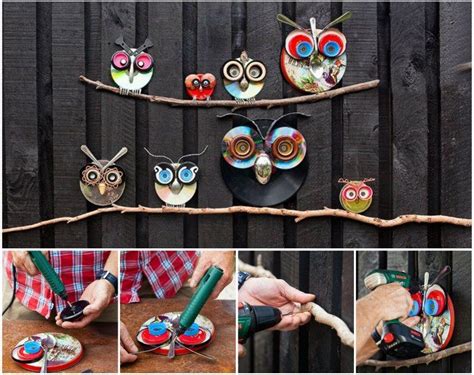 Diy Cute Owl Decoration From Recycled Lids