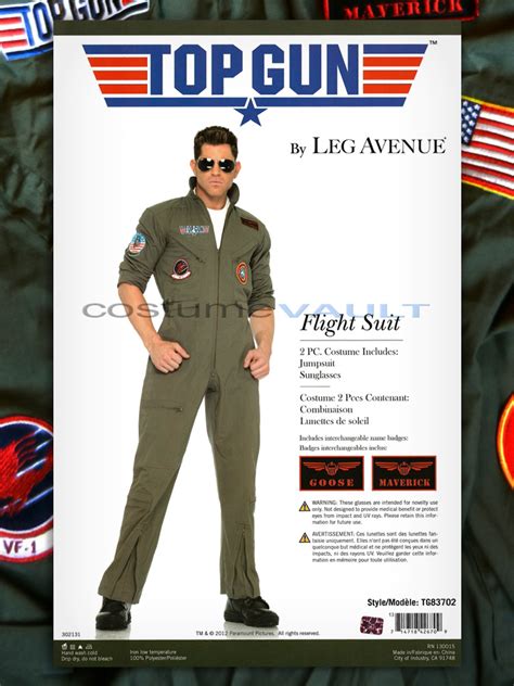 Mens Top Gun Flight Suit Adult Halloween Costume Tg83702 Leg Avenue