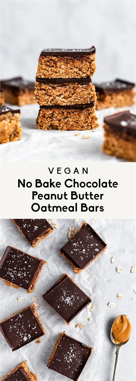 Simple and delicious no bake chocolate oat bars are a great dessert to enjoy any time of year without heating up the house! Vegan No Bake Chocolate Peanut Butter Oatmeal Bars ...