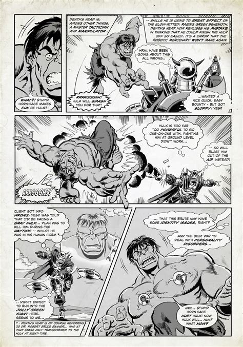 Simon Williams Comic Artist Hulk Vs Deaths Head The Complete Strip