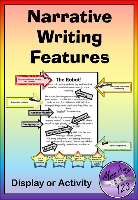Narrative Writing Features Display Or Activity Designed By Teachers