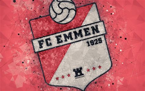 Fc emmen kon geen vat krijgen op de bezoekers vandaag. Download wallpapers FC Emmen, 4k, logo, geometric art, Dutch football club, red background ...
