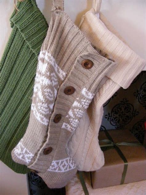 Christmas Stockings Made From Old Sweaters The Way She Shows It I