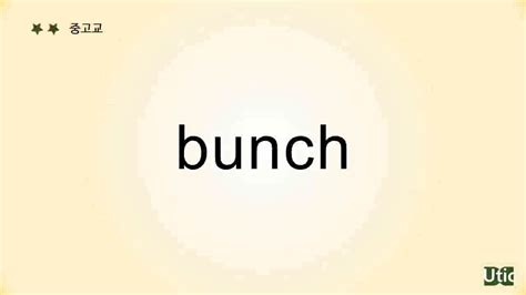 Bunch Meaning 뜻 - 예문으로 익히는 교육부 필수 영단어 3000 - YouTube