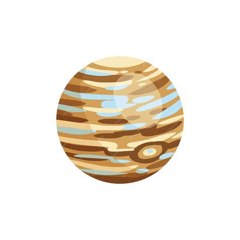 Premium Vector Stylized Planet Jupiter Isolated Cartoon Vector Image Astronomic Logo Image