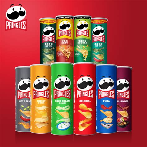 Pringles 4 Cans Of Potato Chips Original Flavoronionpizzacheese