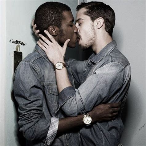 Love Interracial Couples Men Kissing Couple Kissing Thing Cute