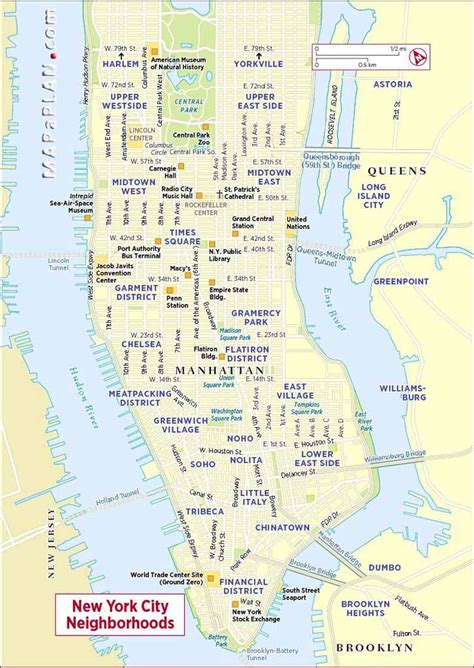 nyc tourist map printable