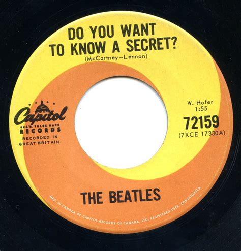 price value for the beatles do you want to know a secret