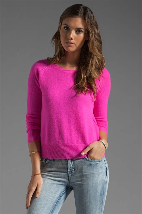 360cashmere Charlie Nautical Neon Cashmere Sweater In Pink Revolve