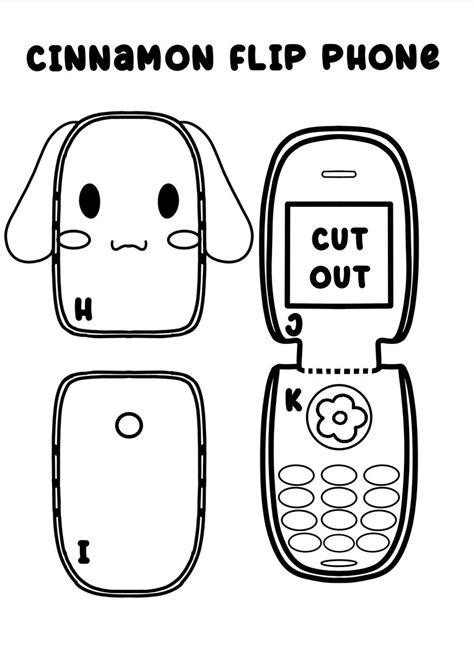 Cardboard Cinnamoroll Flip Phone Pt1 In 2023 Phone Template Flip