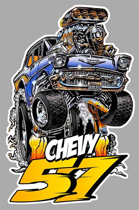 Stickers Chevrolet Chevy Bel Air 57