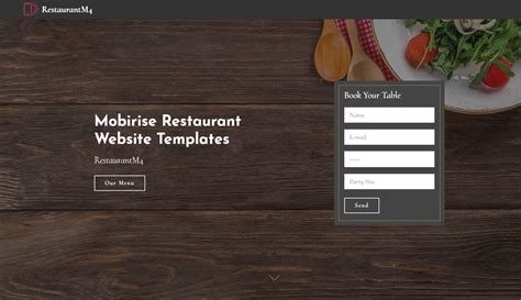 Mobirise Restaurant Website Templates Restaurantm4 Mobirise