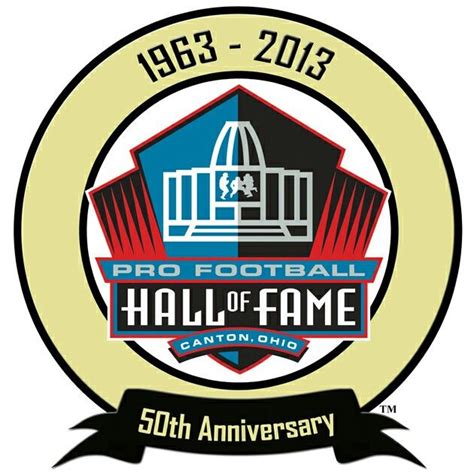 Pro Football Hall Of Fame 50th Anniversary Logo Deportes