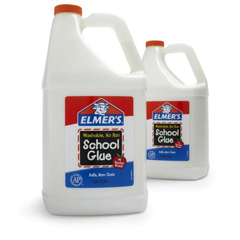 Elmers Liquid School Glue Washable 1 Gallon 2 Count Great For