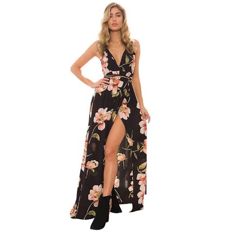 2018 Casual Sexy Beach Spring Summer Party Club Dress For Women Dresses Maxi Sarafan Female Long