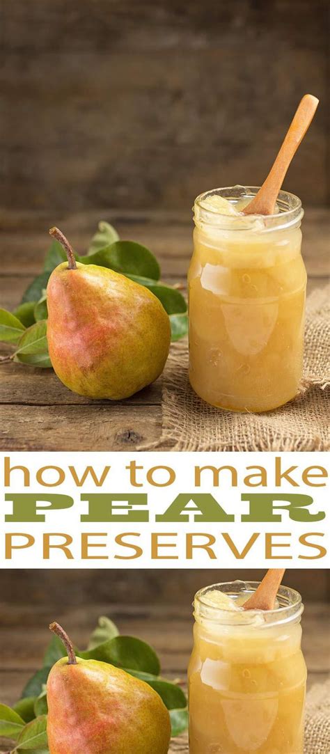 The secret to pear preserves like mama fixed is to let them cook long enough to turn dark and this made 10 jelly jars of pear preserves. Pear Preserves | Recipe | Pear preserves, How to make and ...